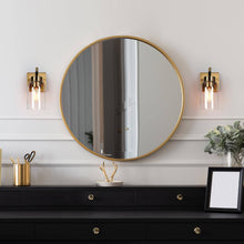 Broccoli 1-Light Modern Black and Gold Glass Bell Wall Sconces