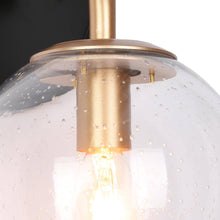 Cllenqy 1-Light Modern Black and Gold Seeded-Glass Wall Sconces