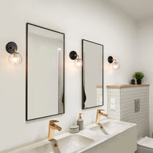 Cllenqy 1-Light Modern Black and Gold Seeded-Glass Wall Sconces