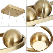 Stellevernic 6-Light 29.5-in Brass Modern Linear LED Kitchen Island Light