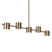 Selaginella 5-Light 30-in Brass Modern Linear LED Kitchen Island Light