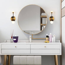 Cepeaul 2-Light Modern Black & Gold LED Wall Sconce