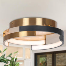 Eammenty 2-Light Mini Black LED Flush-Mount Light