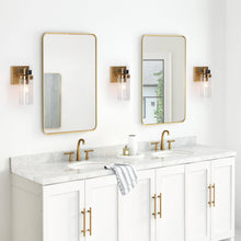 Sean 1-Light Black and Gold Vanity Light