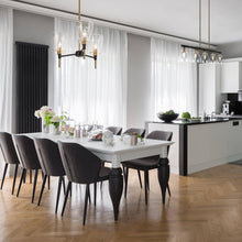Aviannaiser 5-Light 38-in Black&Brass Modern Linear Kitchen Island Light