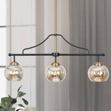 Demhuiwo 3-Light 28.5-in Black&Gold Modern Linear Kitchen Island Light