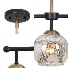 Demhuiwo 3-Light 28.5-in Black&Gold Modern Linear Kitchen Island Light