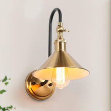 Aventurine 1-Light Modern Black and Gold Armed Wall Sconces