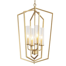 Mesmerizing 4-Light 16.5" Modern Gold Chandelier, Lantern