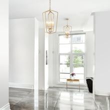 Mesmerizing 4-Light 16.5" Modern Gold Chandelier, Lantern