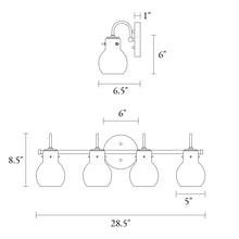 Borislav 4-Light Black Vanity Light