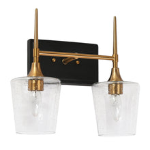 Baoceal 2-Light Black and Brass Vanity Light