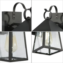 Shelijars 13"H 1-Light Black Outdoor Wall Light Set of 2