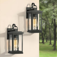 Phalaenopsis 12"H 1-Light Black Outdoor Wall Light Set of 2
