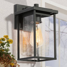 Nechulcx 11"H 1-Light Black Outdoor Wall Light
