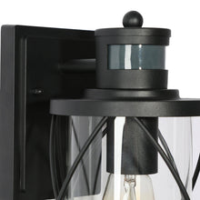 Oliver 11"H 1-Light Black Dusk to Dawn Motion Sensor Outdoor Wall Light