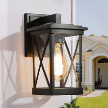 Ellaetria 10.2"H 1-Light Black Outdoor Wall Light