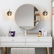 Loniramaja 1-Light Black & Gold Textured-Glass Wall Sconces