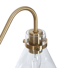 Thimbleweed 5-Light 26" Modern Glass Cone Gold Chandelier