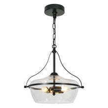Dendrocnide 3-Light 14" Modern Black and Brass Chandelier, Drum