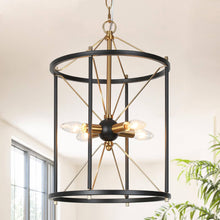 Odelette 4-Light 12.5" Modern Matte Black Chandelier, Cylinder