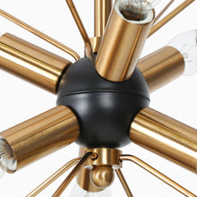 Odelette 6-Light 14" Modern Black Chandelier, Geometric Square