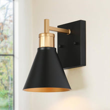 Umbralicious 1-Light Modern Black and Gold Indoor Wall Sconces