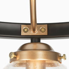 Skubnkoh 3-Light Small Black Semi-Flush-Mount Light