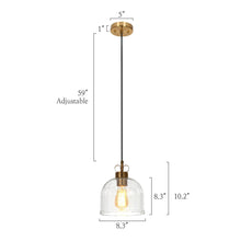Bangnior 1-Light Mini Brass Modern Pendant Light Fixtures