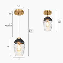 Fhbauos 1-Light Mini Black Modern Pendant Light Fixtures