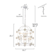 Arianiser 4-Light Small White Chandelier