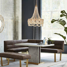 Mitzvah 3-Light 20" Coastal Wood Chandelier, Wood Beads