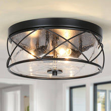 Crinoidea 3-Light Small Black Flush-Mount Light