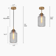 Hogfish 1-Light Mini Brass Modern Pendant Light Fixtures
