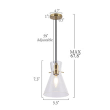 Itpicanaple 1-Light Mini Gold Modern Pendant Light Fixtures