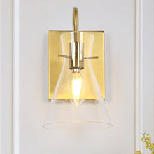 Itpicanaple 1-Light Modern Gold Seeded Glass Bell Wall Sconces
