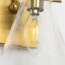 Itpicanaple 1-Light Modern Gold Seeded Glass Bell Wall Sconces