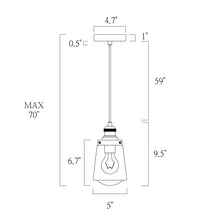 Curoenon 1-Light Mini Black Modern Pendant Light Fixtures