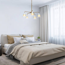 Moolidish 5-Light 24" Modern Cone Glass Gold Chandelier, Radial