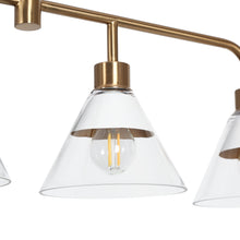 Jay 5-Light 35.5-in White&Gold Modern Linear Kitchen Island Light