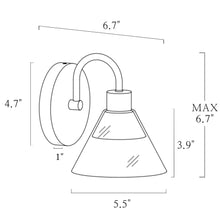 Jay 1-Light White and Gold Vanity Light