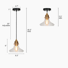 Tencanonia 1-Light Mini Brass Modern Pendant Light Fixtures