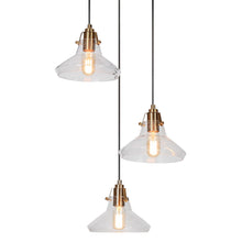 Plrhsbtic 3-Light 18" Modern Glass Black Chandelier, Cluster