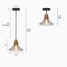 Tencanonia 1-Light Mini Brass Modern Pendant Light Fixtures