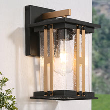 Btografa 11.6"H 1-Light Black and Gold Outdoor Wall Light