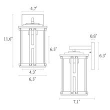 Btografa 11.6"H 1-Light Black and Gold Outdoor Wall Light