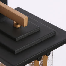 Btografa 11.6"H 1-Light Black and Gold Outdoor Wall Light