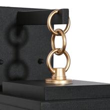 Eirenaether 12.2"H 1-Light Black and Gold Outdoor Wall Light