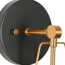 Alstroemeria 1-Light Black and Gold Vanity Light