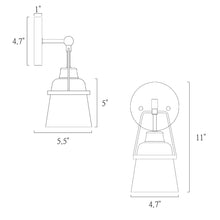 Alstroemeria 1-Light Modern White &Gold Bell Wall Sconce Light